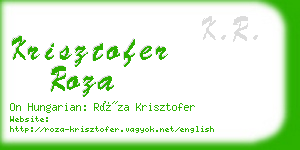 krisztofer roza business card